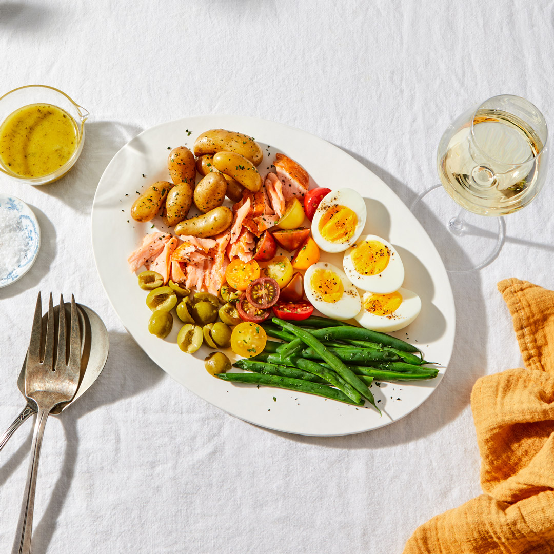 Salmon Niçoise Salad Plate